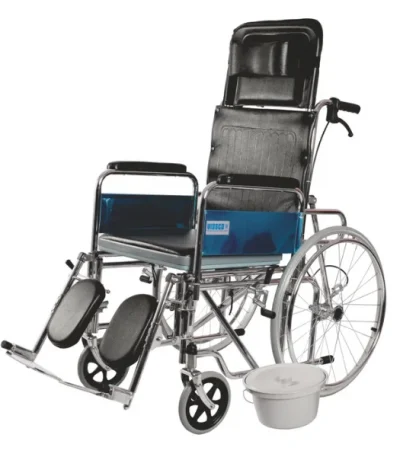 MadMove Rodeo Ext Reclining Commode Wheelchair with Spoke Wheel