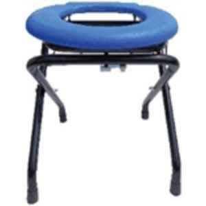 Karma Ryder COMD-220 100kg Mild Steel Blue Commode Folding Chair, 153-00032