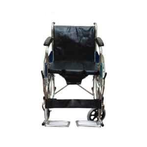 Karma Alloy Steel Foldable Commode Wheelchair