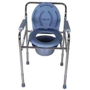 Karma R2 Rainbow 2 100kg Mild Steel Chrome Finish Foldable Commode Chair