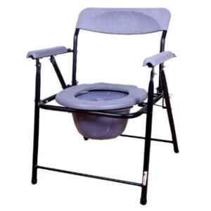 Karma Ryder COMD-210 FC 100kg Alloy Steel Commode Folding Chair, 153-00036