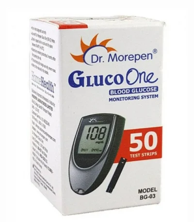 Dr. Morepen BG-03 Gluco One Glucometer with 50 strips