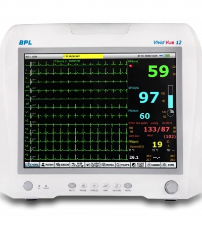BPL Medical Technologies Vivid Vue 12 Patient Monitor with ECG