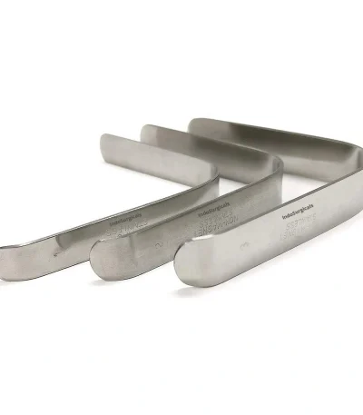 IS IndoSurgicals Stainless Steel L-Shape Tongue Depressor (Set of 3 Pieces)