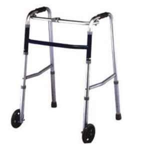 Karma WK-51 Silver Adjustable Walker with Wheel, 158-00004