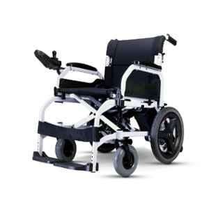 Karma SP-100 100kg 16 inch Bright Silver White Power Wheel Chair, 141-00023