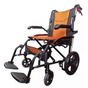Karma 100kg Orange & Grey Foldable Wheelchair with Seat Belt, Ryder-5