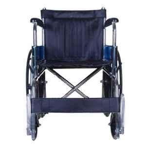 Karma Fighter C Mag Metal Chrome Plated Manual Foldable Wheel Chair, 113-00001